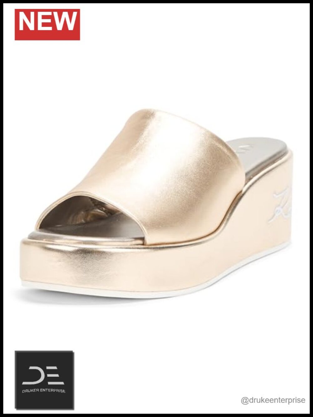 Wedge Sandals Slip On Platform Padded Faux Fur Cushioned Sandal
